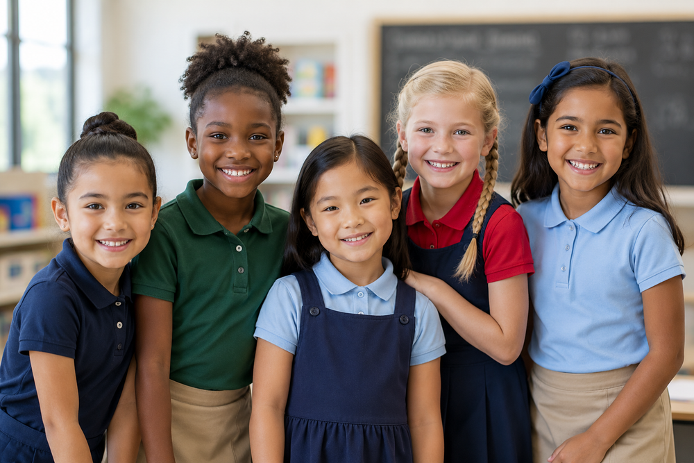 Wholesale girls school uniforms