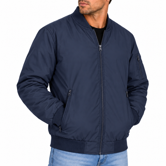 Men's Premium Lightweight Windbreaker Jacket in Navy