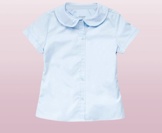 Short sleeve peter pan blouse