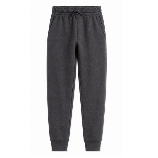 Youth Size Unisex Fleece Jogger Sweatpants in Charcoal