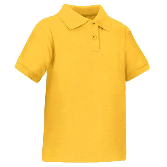 Wholesale Toddler Short Sleeve School Uniform Polo Shirt Gold