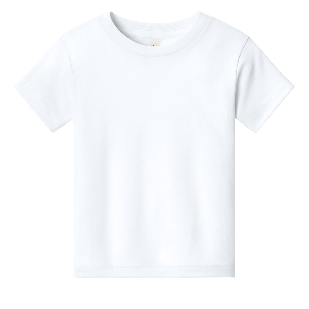 Wholesale Toddler Crew Neck T-Shirt in White - Case of 72