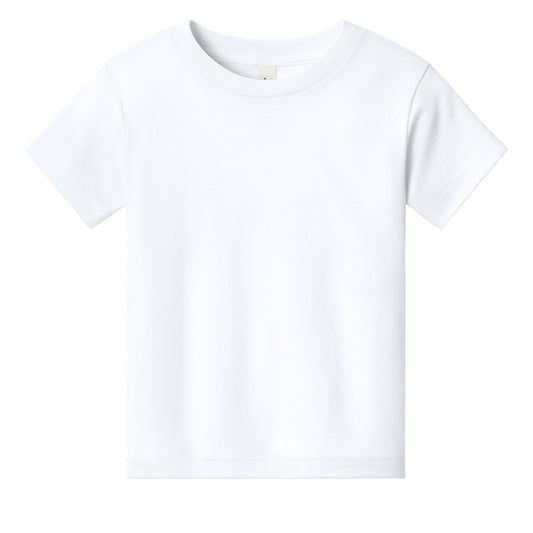 Wholesale Toddler Crew Neck T-Shirt in White - Case of 72