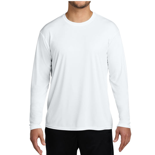 48 Pack Men's Performance Long Sleeve T-Shirt - White