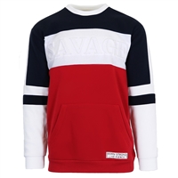wholesale mens savage sweatshirt navy red white
