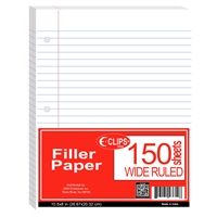 Wholesale Wide Ruled Filler Paper Pack of 150 Sheets - 36 Per Case