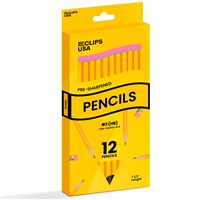 Wholesale 12 Pack of Presharpened Pencils  - 80 Packs Per Case