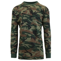 Wholesale Thermal Crewneck Long Sleeve Shirt in Camo