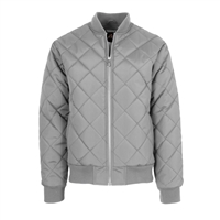 Wholesale Men's Quilted Bomber Jacket in Grey