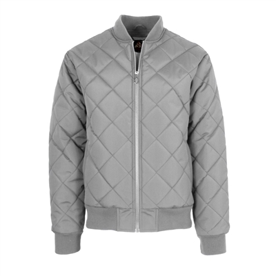 Wholesale Men's Quilted Bomber Jacket in Grey