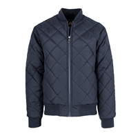 Wholesale Men's Quilted Bomber Jacket in Navy
