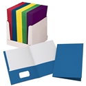 Wholesale 2 Pocket Paper Folders - Assorted Colors - 100 Per Case