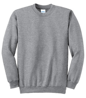 Wholesale Adult Size Crewneck Sweatshirt Heather Grey