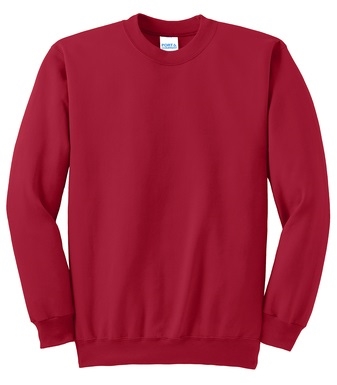 Wholesale Adult Size Crewneck Sweatshirt Red