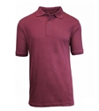 Wholesale Adult Size Short Sleeve Pique Polo Shirt School Uniform in Burgundy. High School Uniform polo Shirts