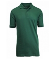 Wholesale Adult Size Short Sleeve Pique Polo Shirt School Uniform in Hunter Green. High School Uniform polo Shirts by size