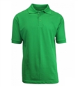 Wholesale Adult Size Short Sleeve Pique Polo Shirt School Uniform in Kelly Green. High School Uniform polo Shirts