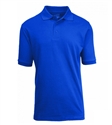 Wholesale Adult Size Short Sleeve Pique Polo Shirt School Uniform in Royal Blue. High School Uniform polo Shirts by size
