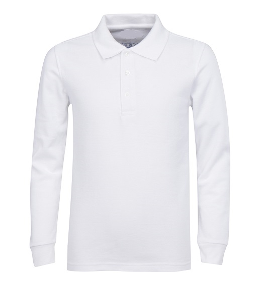 Wholesale Adult Size long Sleeve Pique Polo Shirt School Uniform