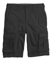 wholesale boys stretch cargo school shorts in Black