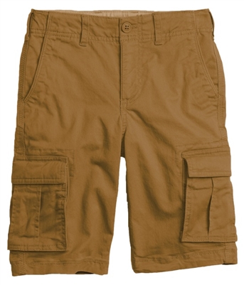 wholesale boys stretch cargo school shorts in Timber