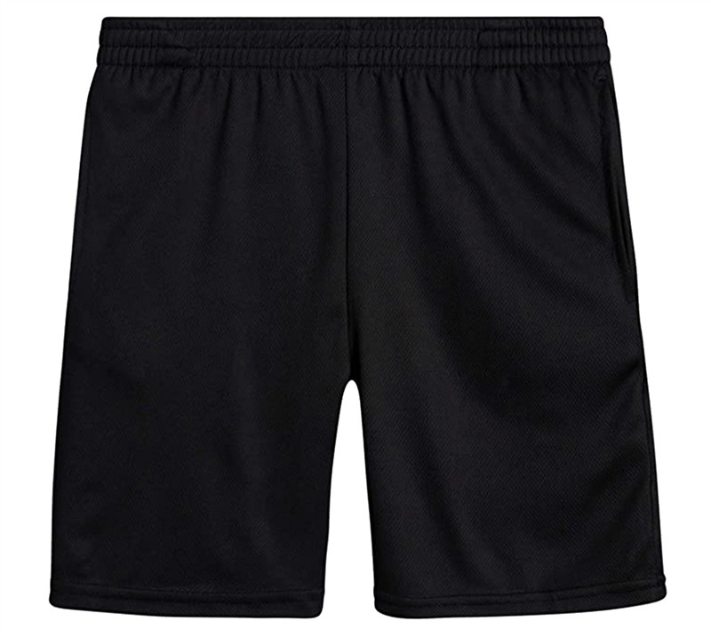 Wholesale Boys Athletic Gym Mesh Shorts in Black