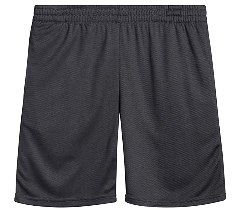 Wholesale Boys Athletic Gym Mesh Shorts in Charcoal