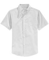 Boys Short Sleeve Oxford Shirt School Uniform in White