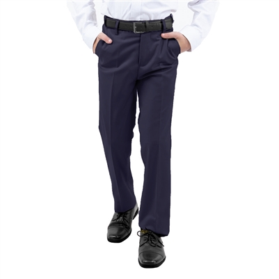 Wholesale Boys Dress Pants with Belt in Navy - 24 Pants Per Case