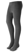 Wholesale Girls Flat Cotton Tights in Charcoal