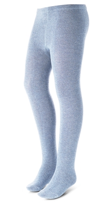 Wholesale Girls Flat Cotton Tights in Light Blue