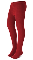 Wholesale Girls Flat Cotton Tights in Red
