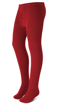 Wholesale Girls Flat Cotton Tights in Red