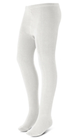 Wholesale Girls Flat Cotton Tights in White