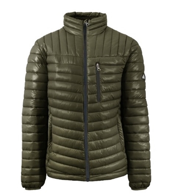 Wholesale Men's Quilted Bubble Jacket by Spire in Olive Green