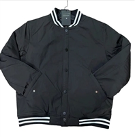 Wholesale Men's Varsity Style Jacket in Black