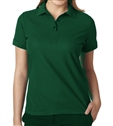 school uniform companies Junior Short Sleeve 3 Button Jersey Knit Shirt  in Hunter Green