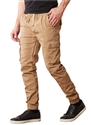 Wholesale Men's Cargo Drawstring Stretch Jogger Pants Timber