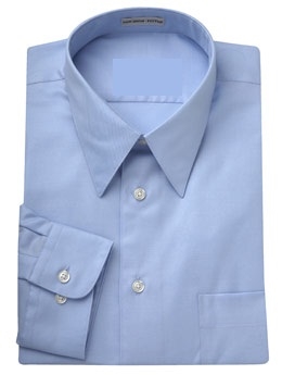 Wholesale Mens Long Sleeve Dress Shirt in Light Blue