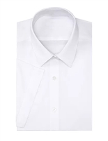 Wholesale Short Sleeve Dress Shirt in White by size