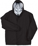 Wholesale Young Men's Fleece Lined School Uniform Jacket with Hood in Black
