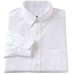 Wholesale Mens Long Sleeve Oxford Shirt in White