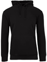 Wholesale Mens Fleece Pullover Hooded Sweatshirt in Black