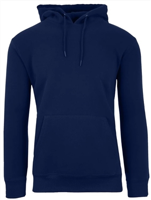Wholesale Mens Fleece Pullover Hooded Sweatshirt in Navy Blue