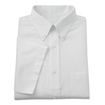 Wholesale Mens Short Sleeve Oxford Shirt in White