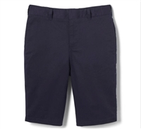 wholesale mens Flat Front Stretch school shorts Navy