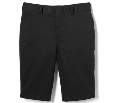 wholesale mens Flat Front Stretch school shorts Black
