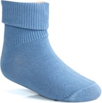 Wholesale Children's Triple Roll Socks in Light Blue, Uniform Socks in Light Blue
