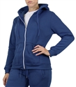 Wholesale Womens Full Zip Fleece-Lined Hoodie - Navy