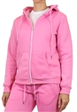 Wholesale Womens Full Zip Fleece-Lined Hoodie - Pink